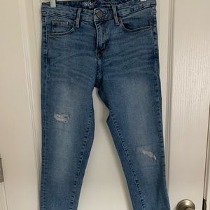 High Rise Distressed Skinny Jeans